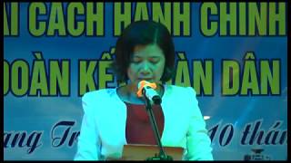 Tuyên truyền lưu động chào mừng Ngày hội đại đoàn kết toàn dân tại khu 5B, phường Quang Trung