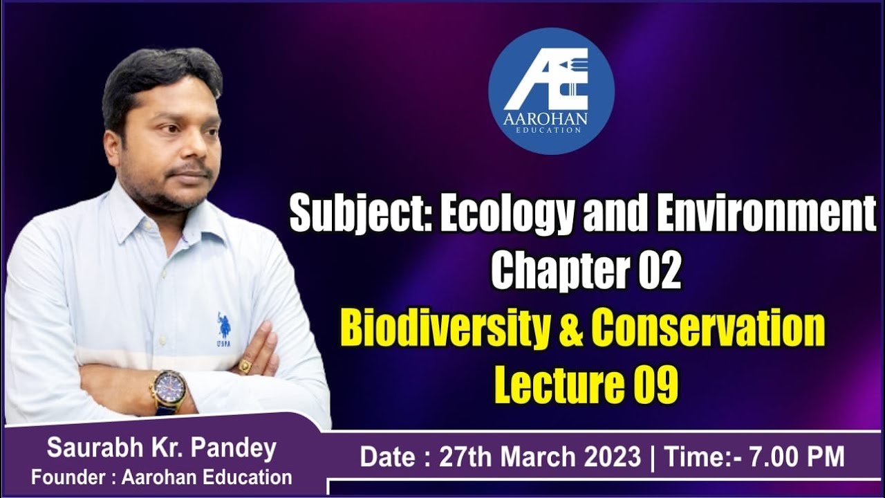 Subject:Ecology & Environment Chapter -2 Biodiversity & Conservation By Saurabh Kr Pandey Lecture 9