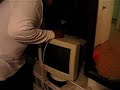 throwing a monitor out a window