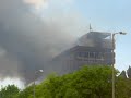 Fire at Architecture TU Delft - brand TU Delft - ground view Fire at Architecture TU Delft - brand TU Delft - ground view