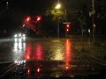 driving through a big puddle