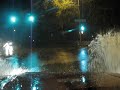 driving through a big puddle