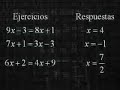 ecuaciones de primer grado sencillas   ejemplo 01