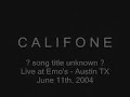 CALIFONE - 'When Leon Spinx Moved into Town' live at Emo's CALIFONE - 'When Leon Spinx Moved into Town' live at Emo's