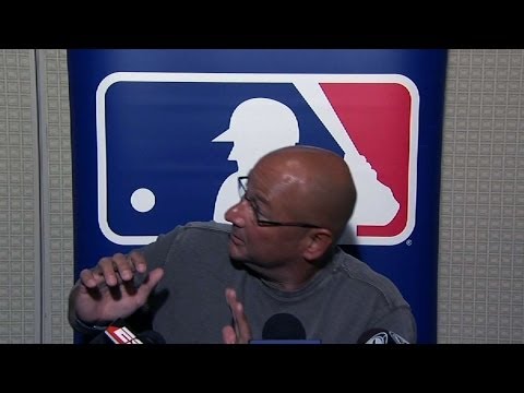 Video: Francona has mishap in tight interview quarters