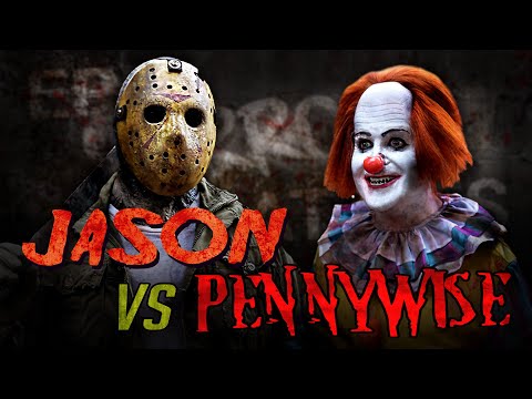 Jason Voorhees vs Pennywise IT clown - Scary Horror Fan Film fight Friday the 13th
