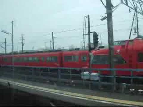 名鉄布袋駅に留置された現役引退したパノラマカー