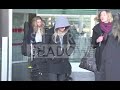 exclusive - we spotted teh american actress amber heard arriving in paris at charles de gaulle airport with marie de villepin and a guitar. rumors that amber...