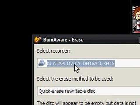 how to erase a cd on windows media player