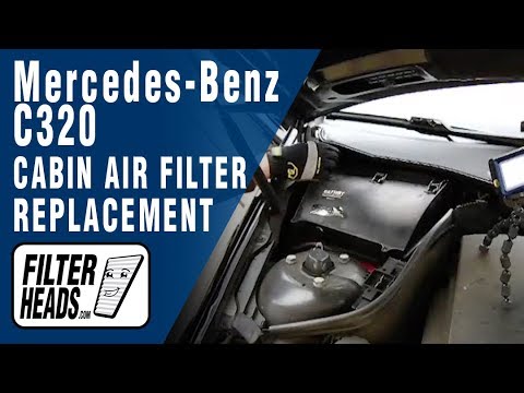 Cabin air filter replacement- Mercedes-Benz C320 (Under Hood)