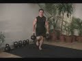 Steve Cotter performs  kettlebell  and front kick  drills
