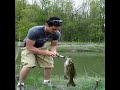 Big smallmouth bass caught on topwater