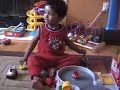 Amogh playing with his toy