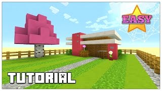 Minecraft: How To Build A Small Survival House Tutorial (PINK HOUSE ) (Cute House) 2016