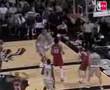 Bostjan Nachbar dunk over Tim Duncan