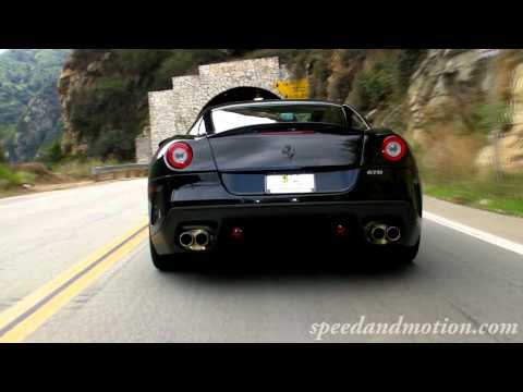 video auto Ferrari 599 GTO dans un tunnel
