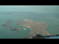 Boeing 737 Cockpit Departure from Venice, great view of city Boeing 737 Cockpit Departure from Venice, great view of city