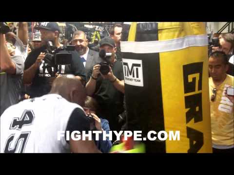 FLOYD MAYWEATHER MEDIA DAY WORKOUT HIGHLIGHTS