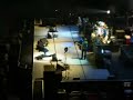 foo fighters concert, lead singer dave grohl, falls over while performing infront of a large audience. auckland, new zealand 6th may 2008.