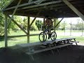olak falls off bike
