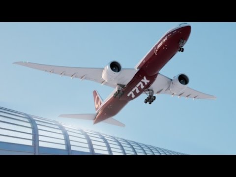 Boeing показала самолет с огромными складываемыми крыльями. Фото.