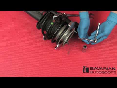 How to use a spring compressor on a BMW or MINI strut assembly