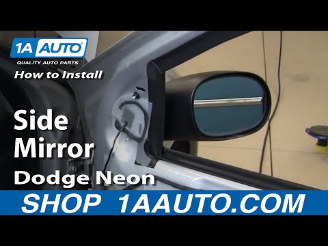 How To Install Replace Broken Side Rear View Mirror Dodge Plymouth Neon 00-05 1AAuto.com