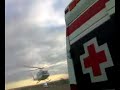 transbordo uvi móvil cruz roja montijo con helicóptero 112 
