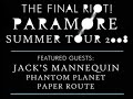 PARAMORE / PHANTOM PLANET: End Of Tour