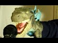 Dinosaur puppet sings  "O Brother Where Art Thou"