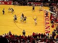 indiana university faces off against michigan state in a big 10 battle that went down to the finish.  in this clip, freshman dj white ties the game to send it into overtime.  the crowd is going nuts.  you dont get this perspective on tv!

not sure why the sound is off, it's definitely not like that in the actual video.