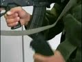 Chinese 95 automatic rifle .Trades the cartridge clip single-handed .In soldier dormitory Chinese 95 automatic rifle .Trades the cartridge clip single-handed .In soldier dormitory