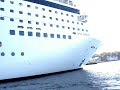 Cruise Ship MSC Opera Honking and leaving