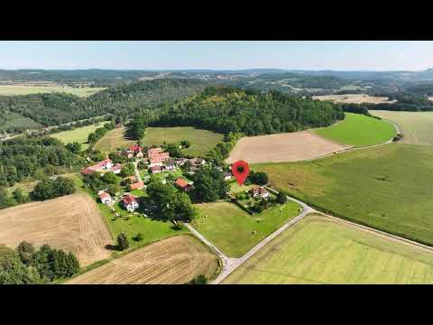 Video Prodej stavebního pozemku 1500 m2 včetně vizualizace dvojdomu, obec Pecerady-část Větrov u Benešova