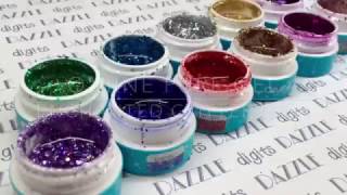 O'Nine enchanted glitter gel Collection swatch video and encapsulation tutorial. UK