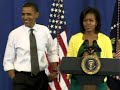 While welcoming families to a White House event, Michelle Obama shows off her hula moves.