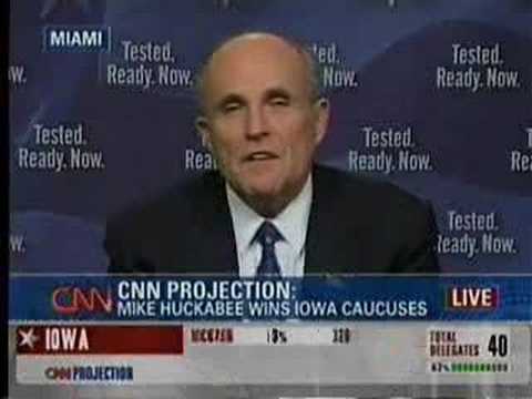 0 Rudy Giuliani is Happy Enough Over Huckabee Win