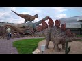 www.vancesova.com stegosaurus dinosaur herbivore or plant eater with spiked tail and spine covering plates can be seen at dino park praha in prague, czech republic in three live like exemplars. stegosaurus lived in what is now western united states and in portugal. it was not until 2006 that it was proven to have lived in europe. it is probably the second most recognizable dinosaur in popular culture next to tyrannosaurus rex. the name stegosaurus means 