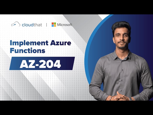 Preparing for the AZ-204: Developing Solutions for Microsoft Azure certification?

This session is designed to help you master the core concepts, architecture patterns, and hands-on skills required to pass the AZ-204 exam and become a confident Azure Developer.

In this course walkthrough, we cover how to build, deploy, secure, and monitor applications using Microsoft Azure services — aligned directly with the official AZ-204 exam objectives.

If you want both certification clarity and real-world Azure development skills, this session is for you.

🚀 What You’ll Learn

✔️ Developing Azure compute solutions (App Service, Azure Functions, Containers)
✔️ Implementing Azure storage solutions (Blob, Cosmos DB, Queue Storage)
✔️ Secure cloud development using Azure AD, Managed Identity & Key Vault
✔️ Integrating Azure services using Service Bus & Event Grid
✔️ Monitoring and troubleshooting with Application Insights
✔️ Designing scalable and production-ready architectures
✔️ AZ-204 exam strategy and scenario-based question approach

🎯 Who Should Watch
Developers preparing for AZ-204 certification
.NET, Java, Node.js, or Python developers working with Azure
Cloud engineers transitioning to Azure development
IT professionals aiming to validate Azure developer skills
Students and fresh graduates targeting cloud roles