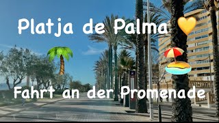 Platja de Palma 💛 Fahrt am Meer 🌴 Blick auf 