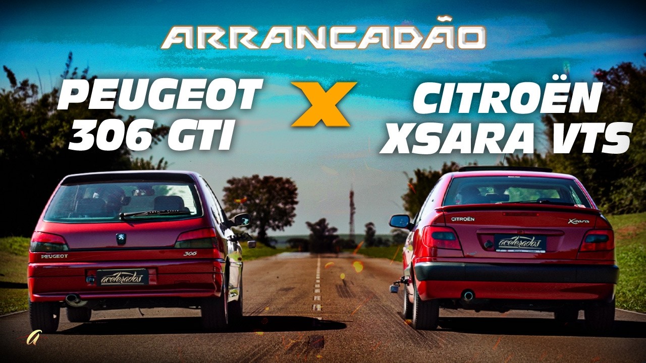 PEUGEOT 306 GTI X CITROËN XSARA VTS NO ARRANCADÃO! Qual hatch francês é mais rápido em linha reta?