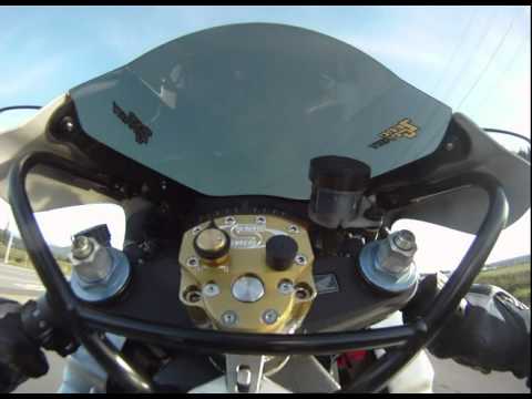 v twin sound - Powered up in first gear, popped it into second as soon as it was up, got 'er into third, held it for a while, put it into fourth for the touch-down.