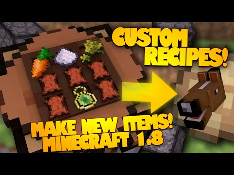 Minecraft Redstone | Make Your Own Item Recipes! | Advanced Crafting Table (Minecraft Redstone)