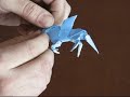 This fifth and last video shows steps 78-93 from Anibal Voyer's gorgeous origami pegasus model (available at www.origami.com/diagram.html)
