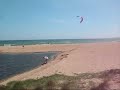 Camping Laguna: Kitesurfen op de Muga Camping Laguna: Kitesurfen op de Muga