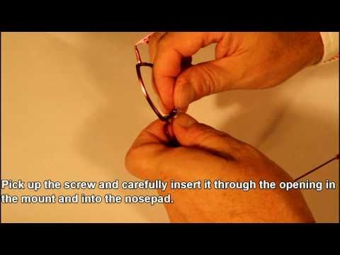how to fit glasses nose pads
