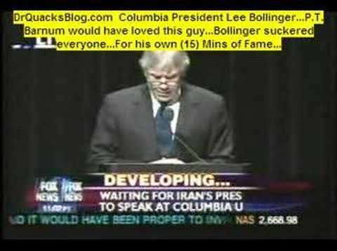 Lee Bollinger of Columbia...PT ...