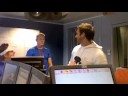 Ian Thorpe and Charlotte Dawson in the studio.