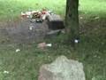 Garbage at a Lithuanian Jewish Cemetery