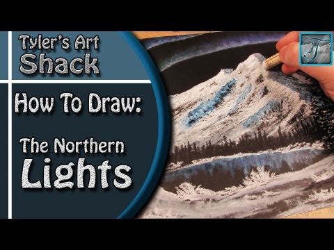 how to draw northern lights